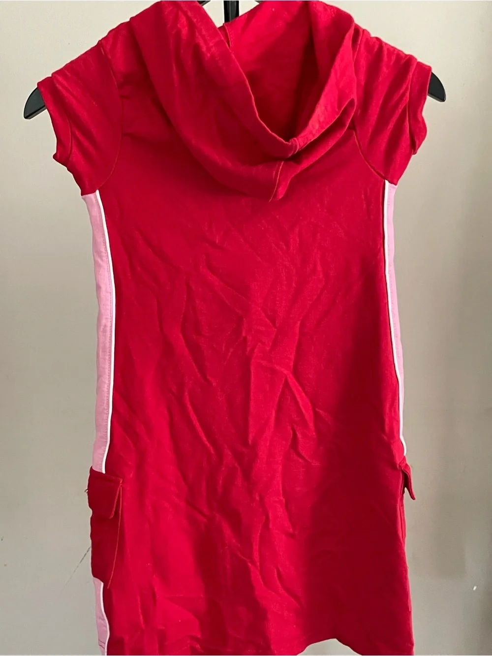 Vintage Y2K Strawberry Shortcake Berry Cool Hooded Cargo Dress Girls 7/8 Rare